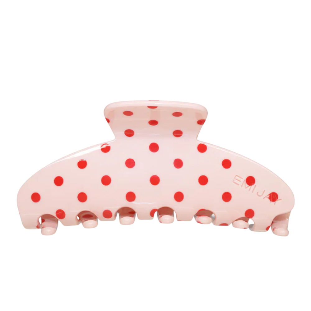 EMI JAY Big Effing Clip in Blush Polka Dot - Великий крабик для волосся "Blush Polka Dot" EMI JAY Big Effing Clip in Blush Polka Dot - Великий крабик для волосся "Blush Polka Dot"